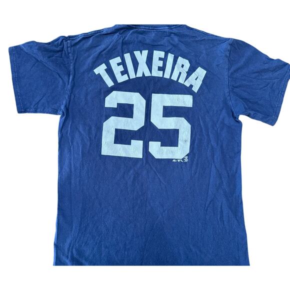 Vintage Tees - Majestic MLB New York Yankees Mark Teixeira Graphic Tee*SZ L - Picture 3 of 5